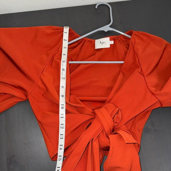 Aje. Knot Front Cropped Blouse - Picture 6 of 7
